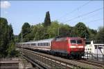 BR 120 Am Zugschluss des IC 2028 rollt 120 104 (9180 6120 104-5 D-DB) �ber den Harkortsee. (23.05.2009)