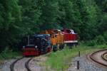 Eisenbahnmuseum Schwarzenberg Die dieselloks des Eisenbahnmuseum Schwarzenberg machen sich zur Paarade Bereit. (23.05.09)