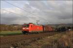 BR 185 mit Zugen 185 079 bringt leere Coiltransporter zur�ck ins Ruhrgebiet und konnte dank Wolkenl�cke im Abendlicht des 27.03.2009 bei Hohenlimburg abgelichtet werden. Gru� an den Tf;-)
