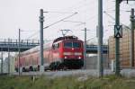 BR 111 mit Zugen 111 182 & 195 am 09.05.09 mit RE 30458 M�nchen -> N�rnberg in Karlsfeld km 16,1