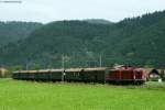 V100 1357 der GES mit dem DPE 31971 (Stuttgart Hbf-Triberg) ...