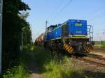 br-275-mak-g-1206 V2105 der MWB in Oberhausen-West und ein danke sch�n an den Lokf�hrer f�rs freundliche Gr��en 25.5.2009