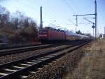 114 022-7 kurz vor der einfahrt in denn Bahnhof Werder/Havel ...