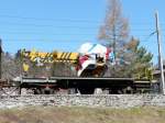 travys-pbr-pont---brassus-1435-mm travys - Diesnstwagen X 502 im Bahnhofsareal von Sentier-Orient am 10.04.2008