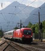 br-1116-vor-personenzugen 1116 265 mit EC 82 am 23.05.2009 in Brixlegg.