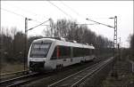 Abellio Rail NRW VT11003 ist wieder als RB46 'GL�CKAUF-Bahn' nach Gelsenkirchen Hbf unterwegs. (28.03.2009)
