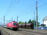 1116 282-3 ist mit OIC693 betriebliche-altersvorsorge.at bei Marchtrenk unterwegs;090525  ...