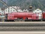 Losch- und Rettungszuge SBB - Feuerwehr auf Schienen Xas 80 85 98 02 314-7 im Bahnhof von Erstfeld am 08.04.2009
