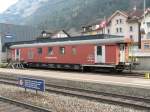 Losch- und Rettungszuge SBB - Hilfswagen Xas 80 85 98 26 102-8 im Bahnhof von Erstfeld am 08.04.2009