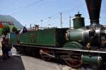 GENF Dampfloktreffen Goldau 24.Mai 2009. Schon eine m�chtige Dampflok aus dem 19. Jahrhundert, die Ec 2/5 28 'Genf'. Die vier Pendelfahrten Arth-Goldau - Immensee, retour, waren ein grosser Erfolg und das Wetter an den beiden Tagen bestens. 
