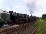 52 8154-8 und 35 1097-1 beim rangieren in Leipzig-Wiederitzsch, 22.05.2009 ...