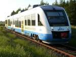 OLA-Triebwagen 701 am 26.Mai 2009 zwischen Bergen/R�gen und Putbus.  ...