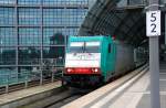 berlin-hauptbahnhof-lehrter-bahnhof 186 130 verl�sst am 09.04.09 mit dem BWE den Berliner Hbf.