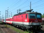 br-1144 1144 245 erreicht mit REX5917 den Bhf. Marchtrenk; 090525