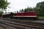 BR 202 202 646-6 der Erzgebirgsbahn am 28.05.09 auf Rangierfahrt im Bahnhof Schlettau.