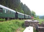 Sonderzug der Rennsteigbahn nach Schleusingen und weiter zum Bahnhof Rennsteig. ...