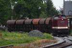 202 646-6 der Erzgebirgsbahn am 28.05.09 beim Schotter ziehen in ...