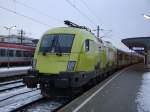 Die Telecom Austria Lok in Wien Westbhf am 31. J�nner ...