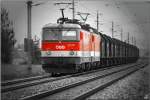 Ein 1x44er Tandem zieht einen G�terzug in Richtung Villach.
Zeltweg 15.05.2009 ...