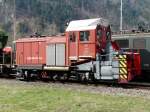 SBB - Schneeschleuder X rot m 97 im Bahnhofsareal von ...