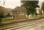Stellwerk Sst in Burg Stargard(Meckl) Strecke Stralsund-Neustrelitz im September 1997. ...