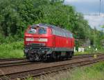 Am 31.05.2009 kam die 218 430-7 als Lz in Fahrtrichtung ...