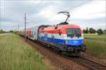 br-1116-vor-personenzugen 1116.108 pendelte am 31. Mai 2009 den ganzen Tag zwischen Stockerau und Krems/Donau, hier zu sehen am REX 7125 nahe Hadersdorf am Kamp.

