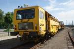 CFL Gleisstopfmaschine Nr. 4 abgestellt im Bahnhof Bettemburg, aufgenommen am ...