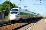 Eine Doppeleinheit ICE-T(BR 411) durchf�hrt am 29.05.09 Burgkemnitz Richtung Leipzig. ...