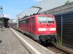 Am 31.Mai 2009 kam die 111-183 mit der 111-217 und ...