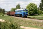 Die im neuen PKP Lack versehene ST44-1081 ist mit ihrem ...