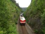 Die Berliner 119-158-4 auf dem Weg nach St�tzerbach zur Rennsteigbahn. ...