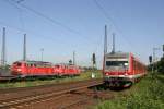 628 507 und zwei 225er am 23.5.09 in Duisburg-Bissingheim  ...