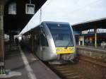 Am 14.11.08 steht in Friedberg/Hessen der GTW 2/6 Tw 126 ...