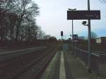 Dies ist die Bahnhofsausfahrt in Richtung Neuruppin West. Aufgenommen auf ...