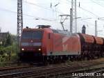 BR 185 Lokportaits 185 001 mit Aufschrift'Bombardier Trax' in Ratingen-Lintorf