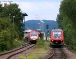 br-611-neigetechnikzuge 611 028-2 als RE 22313 (Rottweil-Neustadt(Schwar zw) bei der Durchfahrt Dei�lingen 1.6.09
