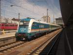 arriva-landerbahn-express-alex Die 183 004 'Arriva' am 31. Mai 2009 kurz vor der Abfahrt im
M�nchner Hauptbahnhof.