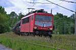 BR 155 155 214 am 04.06.09 in Stralsund zwischen Abzwg. Srg u. Stralsund R�gendamm