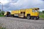 Zweiwegefahrzeuge mobile Schienenschleifmaschine RRGM 0-16 mit 26 t Eigengewicht
der Firma Luddenert & Scherf GmbH abgestellt in Samtens