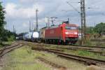 152 064-2 bei der Einfahrt in den Seelzer Rbf.am 16.05.2009 ...