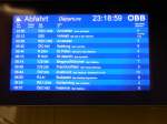 Die Abfahrtsübersicht im Bahnhof Wien West am Abend des 30. ... Die Abfahrtsübersicht im Bahnhof Wien West am Abend des 30. ...