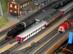 Die 86 132 mit einem Sonderzug auf Gleis 1 der ...