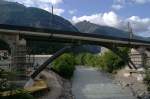 Neue Innbr�cke der Arlbergbahn in Landeck, Ansicht von S�den. 1. ...