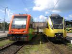 SA106-019 und EN61-01 am 08.06.2009 im Hauptbahnhof Bydgoszcz.  ...