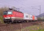 1144 230-8 fährt am 20.04. 08 mit einem Container Ganzzug gen ... 1144 230-8 fährt am 20.04. 08 mit einem Container Ganzzug gen ...