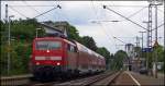 BR 111 mit Zugen 111 114 mit dem RE10426 (+5) nach Aachen im Bahnhof Geilenkirchen 10.6.2009