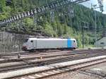 BR 186 Die neue 186.101 von RAILPOOL am 10.6.09 von Innsbruck kommend am Grenzbahnhof BRENNER. 