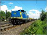 V 1252 konnte ich auch mit einem Bauzug antreffen.(7.06.2009)  ...