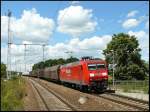 145 065-9 durchf�hrt mit FE 45506 von Rostock-Seehafen nach Malm� ...